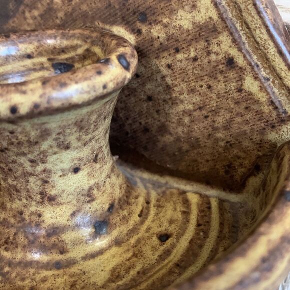 Handmade Artist Signed Stoneware Wall Taper Candle Wall Sconce Studio Pottery - Picture 14 of 17